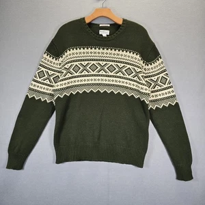 Gant Rugger The Jacquard Men Large Sweater Cream/Marine - Picture 1 of 11