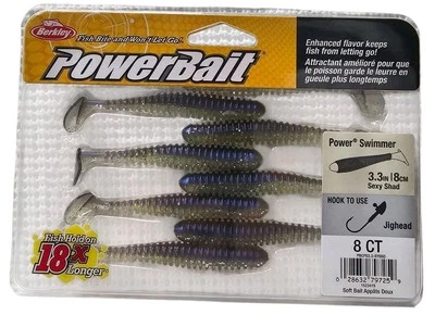 Berkley 3.3" Power Nadador Suave Pesca Natación Cebos Sexy Sombreado Nuevo Foto 1 de 2