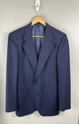 Burberrys’ Vintage Prorsum Gessato Tuta Giacca Cappotto E Pantaloni Gessato Navy