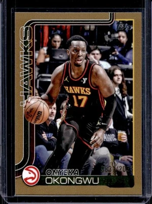 2025-26 Topps Onyeka Okongwu Gold #/2025 Hawks - Image 1 of 2