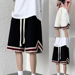 Men's Summer Sports Shorts Baggy Design Loose Fit Oversize Knee Length - Picture 1 of 32