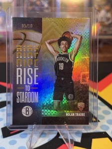 2025-26 Topps Basketball NOLAN TRAORE RC GOLD /50 Rise To Stardom Nets - Bild 1 von 2