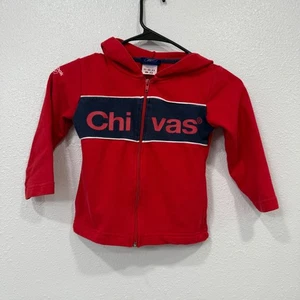 Kinder Reebok Chivas rot Reißverschluss Hoodie Sweatshirt Größe S - Bild 1 von 5