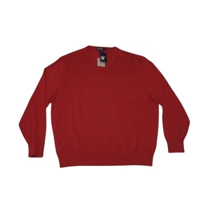 Cremieux Men's XL Pullover Sweater NEW WITH TAGS Supima Cotton Long Sleeve Red - Picture 1 of 8
