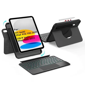 Rotatable Detachable Magnetic Keyboard Case for iPad A16 11th/10th Gen, with ... - Picture 1 of 9
