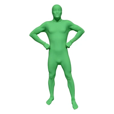 Green Full Body Chromakey Suit, Unisex Spandex Stretch, Adult Costume, Photo - Image 1 of 4