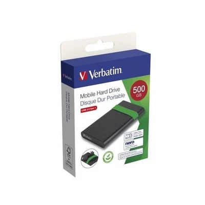 HARD DISK ESTERNO VERBATIM 500GB USB 3.2 53111 5400 RPM CERTIFICATO - Immagine 1 di 4