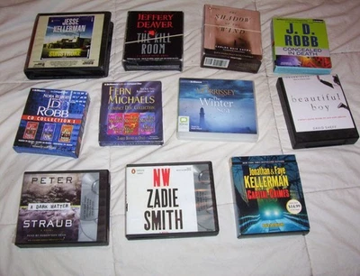Lot of 11 FICTION Audio Books on CD: Mystery,Thrillers,Romance, ... v1 - Image 1 of 4