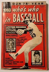 Who's Who in Baseball 1993 - Eckersley Bonds Maddux en portada - Imagen 1 de 3