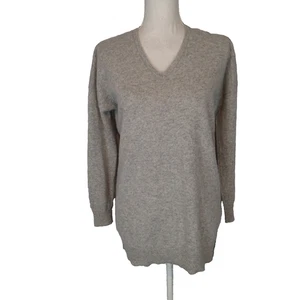 Suéter Antonio Melani 100% Cachemira Cuello en V Talla m Gris SUAVE Minimalista - Imagen 1 de 13
