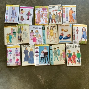 Vintage Lot of 16 Childrens Doll Sewing Patterns Cut Unchecked - Picture 1 of 8
