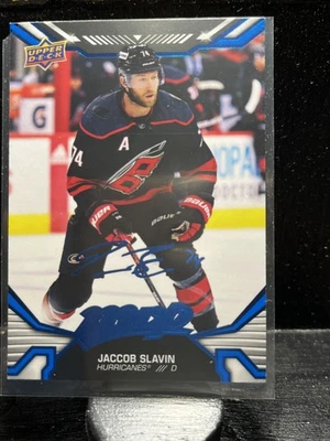 Jaccob Slavin #101 2022-23 Upper Deck MVP Blue Script Carolina Hurricanes - Image 1 of 2