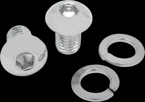 Chrome 1/2-13 Solo Seat Side Mounting Bolt Pair Heritage Softail Classic 88-07 - Picture 1 of 7