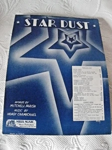 Stardust 1929 Vintage Sheet Music Piano Hoagy Carmichael & Mitchell Parish USA - Picture 1 of 3