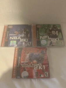 SEGA DREAMCAST BASEBALL, NFL & NBA 2K1 LOT FACTORY SEALED - Picture 1 of 1