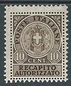 1930 REGNO RECAPITO AUTORIZZATO 10 CENT MH * - B6 - Foto 1 di 1