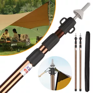 2x Teleskop Zeltstangen Sonnensegel Stangen Alu Stützstange Zelte Aufstellstange - Bild 1 von 12