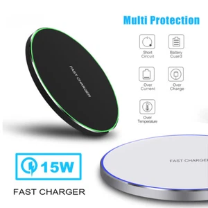 15W Wireless Charger Induktive Ladegerät Ladematte für iPhone 13 14 Samsung S23+ - Bild 1 von 14