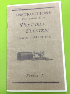 NEW HOME SERIES T PORTABLE ELECTRIC SEWING MACHINE INSTRUCTION BOOK - Picture 1 of 2