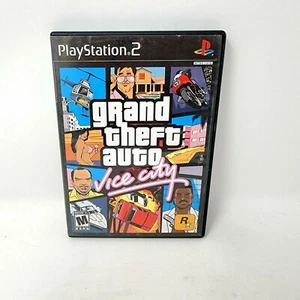 Grand Theft Auto Vice City Sony PlayStation 2 2002 GTA PS2 con Videojuego Manual - Imagen 1 de 4