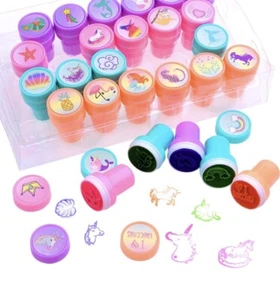 Stempelset | 26 x Einhornstempel | CRAZE | 4 Farben Stempel - Bild 1 von 6