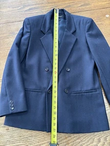 Women's Harvey Bernard Navy Wool Suit Sz 6 - Picture 1 of 9