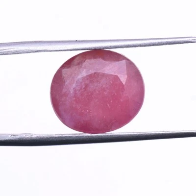 11.30 Cts Natural Mozambique Ruby 12.77mm 11.21mm Oval Cut Dazzling Red Gemstone - Image 1 of 4