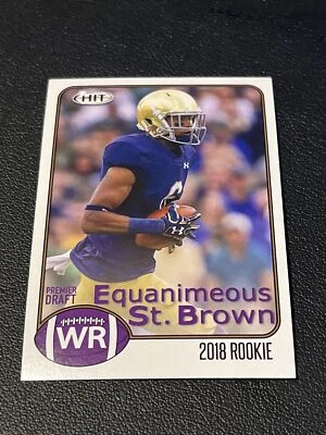 2018 SAGE HIT #72  Equanimeous St. Brown    Notre Dame Fighting Irish - Image 1 of 2