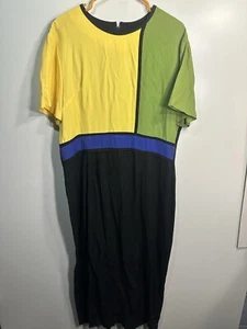 betsys things womens vintage short sleeve shirt dress long size 18 plus - Picture 1 of 9