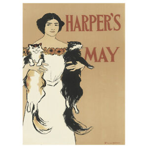 Affiche Artistique Vintage Harper'S May 1897 - Tableau, Décoration murale