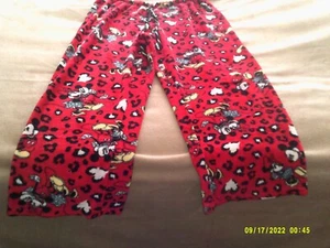 Unisex Children's Lge. Red Mickey/Minnie Mouse 100% Poly Sleep Pants by Disney - Picture 1 of 1