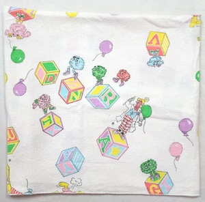Vtg Ronald McDonald Baby Receiving Blanket Cotton Grimace Birdie Professor 35x28 - Picture 1 of 12