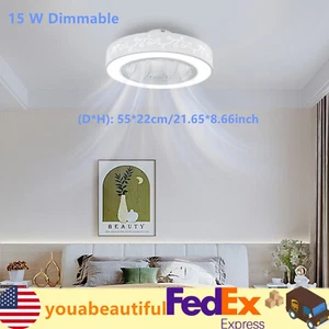 Ceiling Fan Light Hanging Pendant Lamp Dimmable Chandeliers with Remote Control - Picture 1 of 20