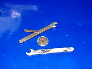 Pair Vintage 1/4" Ignition Wrenches w/Built In Feeler Gauge (size unknown) - Picture 1 of 2