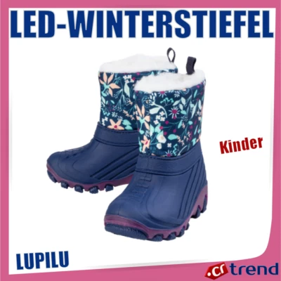 LUPILU® LUPILU Kinder-Winterstiefel floral, vegan, warm gefüttert Größe 29 Vegan