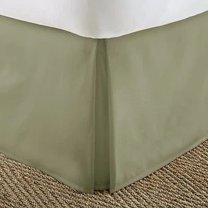 Kaycie Gray Basics Bed Skirt 14" Drop - Machine Washable and Wrinkle Free - Picture 1 of 14