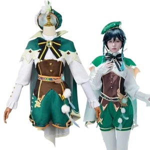 Juego Genshin Impact Venti Disfraz Cosplay Capa Traje de Halloween Conjunto Completo - Imagen 1 de 17