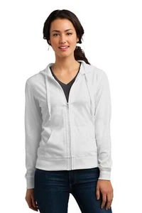 DT2100 District Women's Fitted Jersey Full-Zip Hoodie - Picture 1 of 4