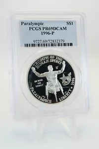 1996-P PCGS PR69DCAM Paralympic $1 Modern Commemorative Silver Proof - Picture 1 of 2