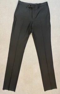 Deveaux Italian Men’s Black Flan Trouser Pants Lined Lightweight Virgin Wool 1 - Picture 1 of 3