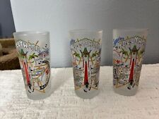 Vintage 2004 “Catstudio” Frosted Hollywood Colorful Glass Tumblers