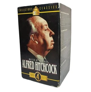 4 Tape Set of Alfred Hitchcock Master of Suspense VHS Movie Pack Classics - Picture 1 of 4