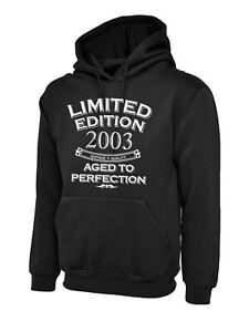 21st Birthday Gifts Year 2003 Present 21 Years Old Mens Hoody Limited Edition