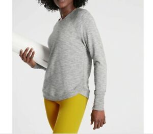 ATHLETA Gray Mindset Long Sleeve Top Sweatshirt Small
