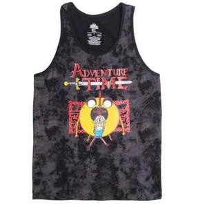 Camiseta sin mangas negra de algodón lavado de Cartoon Network Adventure Time - Imagen 1 de 1