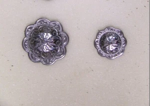 Hufeisen Marke Leder Handwerk Floral Edelstahl Pfosten Rücken Conchos Stck 2 - Bild 1 von 5