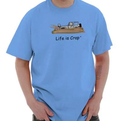 Life Is Crap Car Off Roading Barro Divertido Regalo Para Hombres Informal Cuello Redondo Camisetas Camisetas Foto 1 de 4