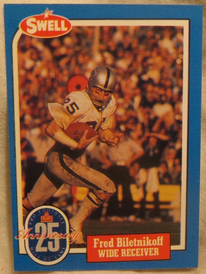 1988 Swell Football Card - Fred Biletnikoff - Raiders - Florida State alum - NM - Image 1 of 1