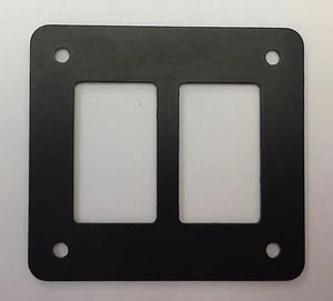 PANEL DE INTERRUPTOR BASCULANTE UNIVERSAL DE ALUMINIO ANODIZADO NEGRO XTREME (2 PUNTOS) PLACA JEEP - Imagen 1 de 1