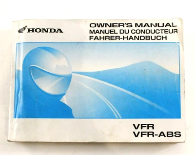 Genuine 2001 Honda VFR / VFR ABS / Various Languages Owners Manual 37MCW600 - Image 1 of 4